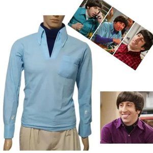 Vintage 60s David Hosiman Shirt Long Sleeve Turtleneck Dickey Big Bang Walowitz